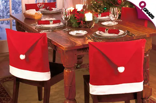 From QR39, Have Decorating Help from Christmas Characters with Sets of Holiday-Themed Chair Covers! (Up to QR209 Value)